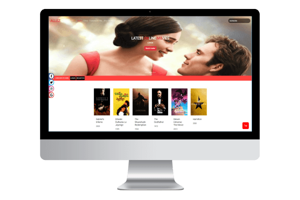 cinema website computer