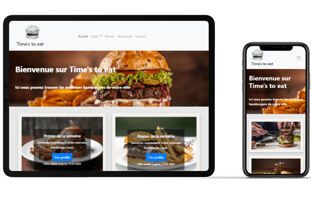 computer smartphone website burger